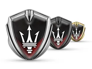 Maserati Emblema Silicone Badge Disegno Lussuoso Bordo Lega